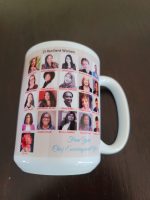 Cup with photos of the coauthors of 21 Resilient Women
